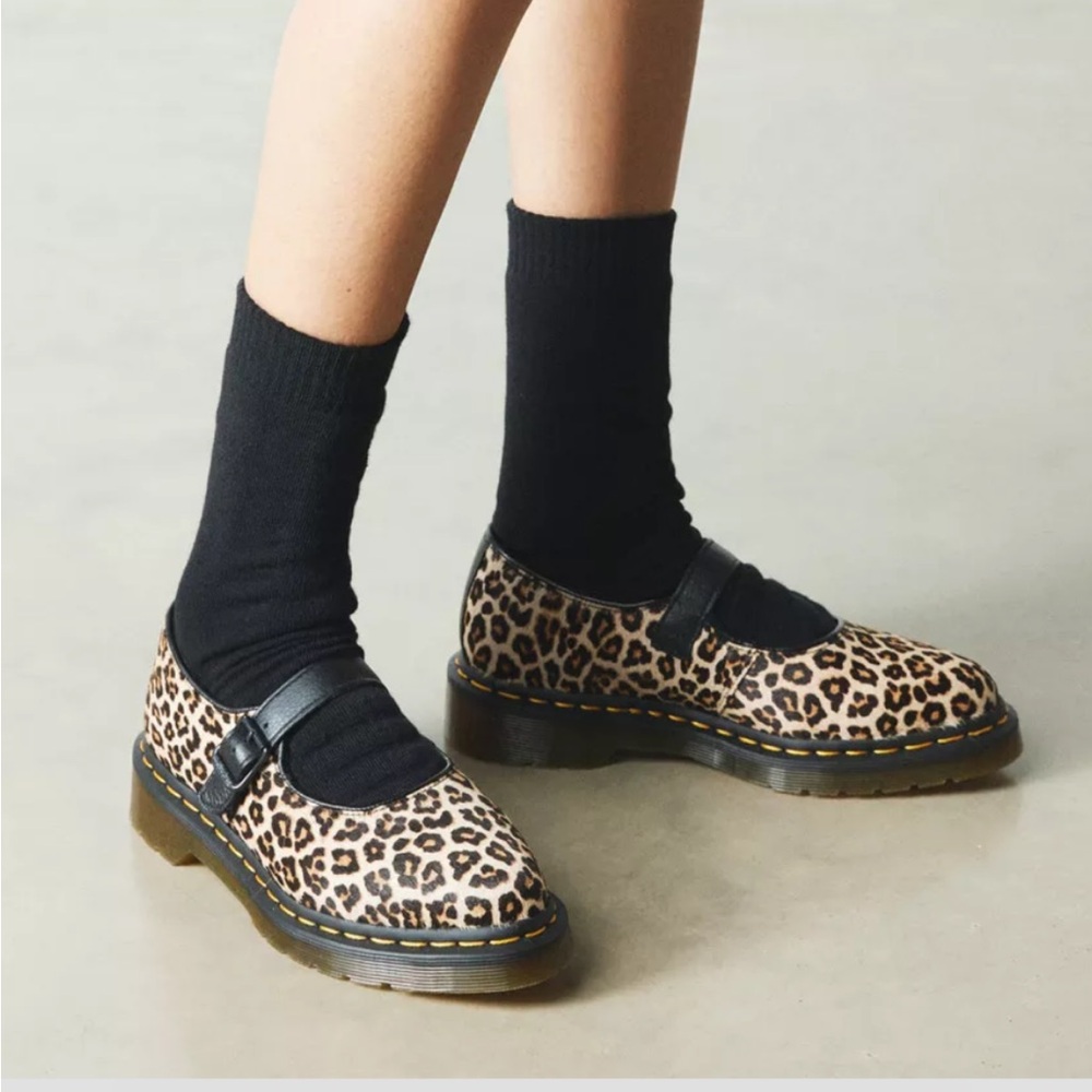 Dr. Martens Elphie Leopard Mary Janes - Picture 2 of 7